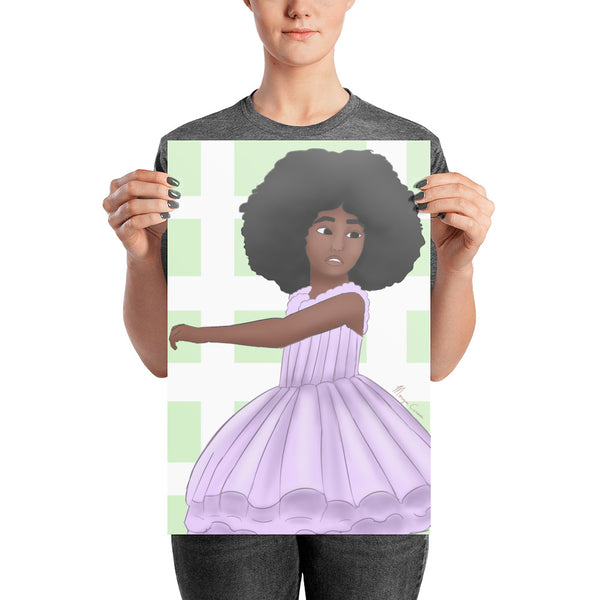 Afro Ballerina Photo Paper Poster - Morgan Cerese Art