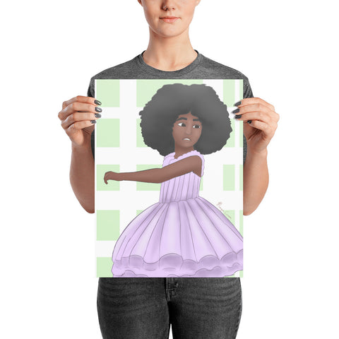 Afro Ballerina Photo Paper Poster - Morgan Cerese Art