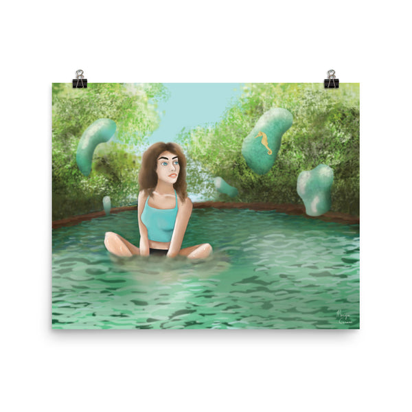 Modern Water Nymph Photo Paper Poster - Morgan Cerese Art
