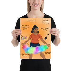 Sacral Chakra Svadhisthana Healing Affirmation  Large Matte Paper Poster - Morgan Cerese Art