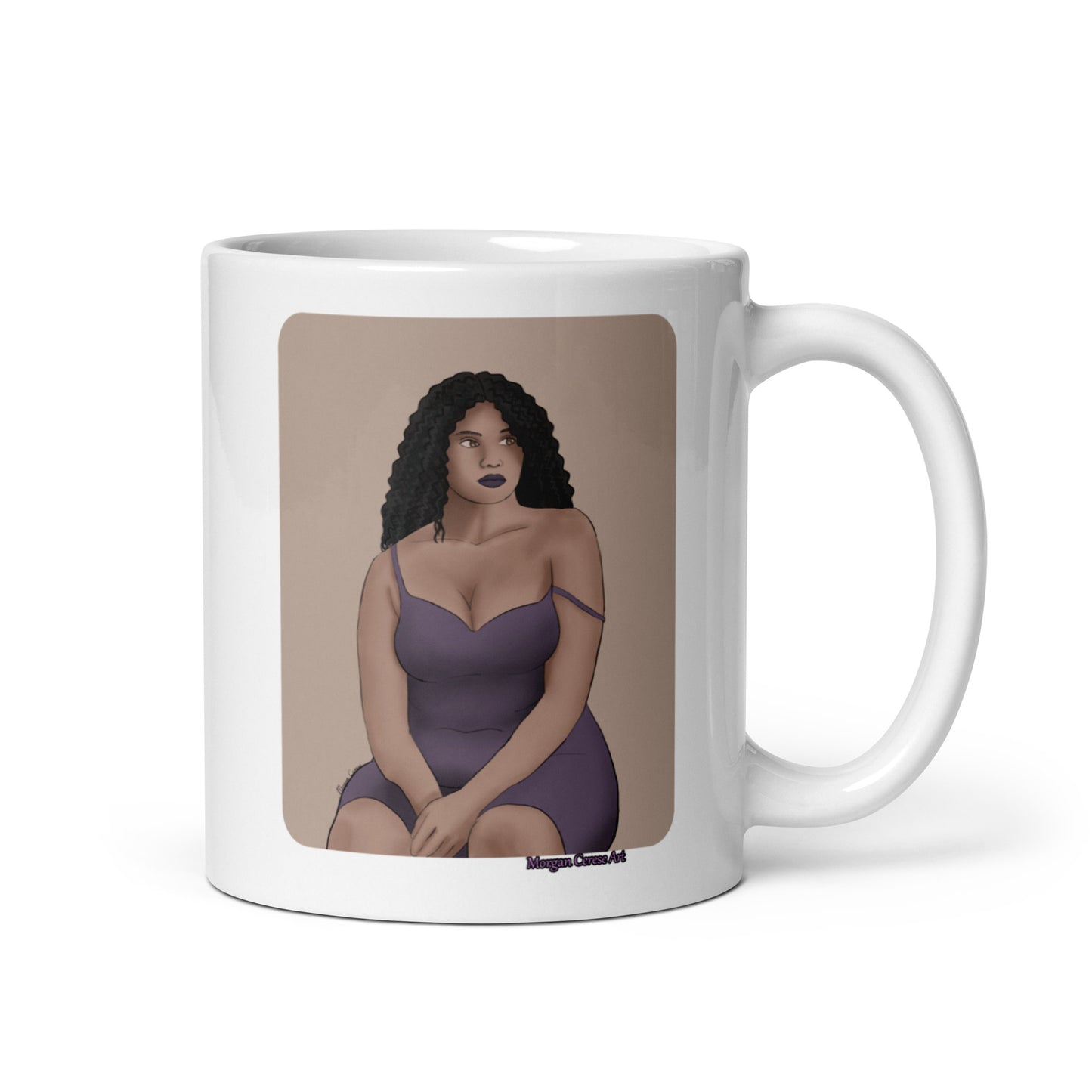 Peace Be Still Mug - Plus Size Woman Body Positive Art - Morgan Cerese Art