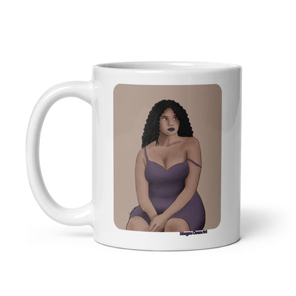 Peace Be Still Mug - Plus Size Woman Body Positive Art - Morgan Cerese Art