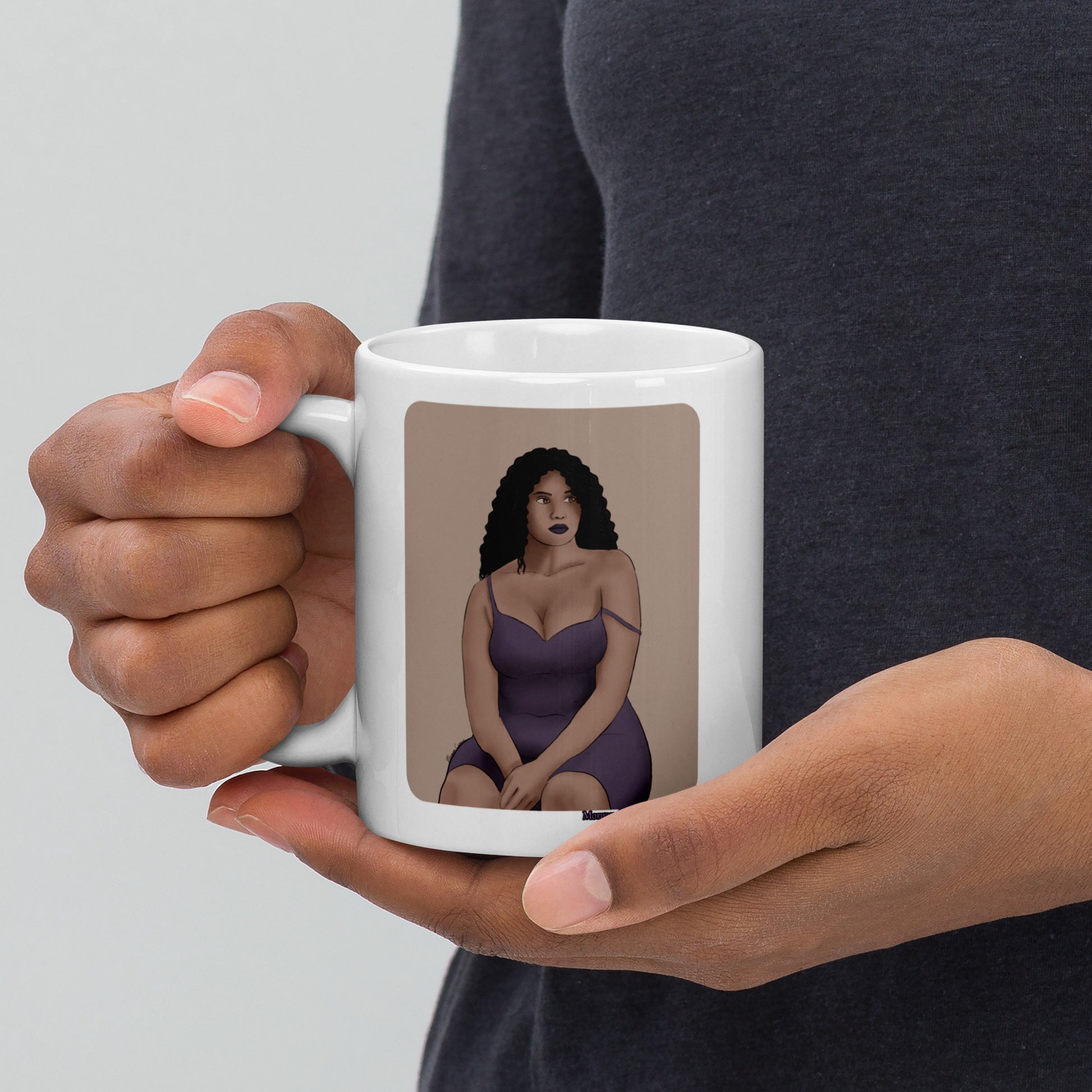 Peace Be Still Mug - Plus Size Woman Body Positive Art - Morgan Cerese Art