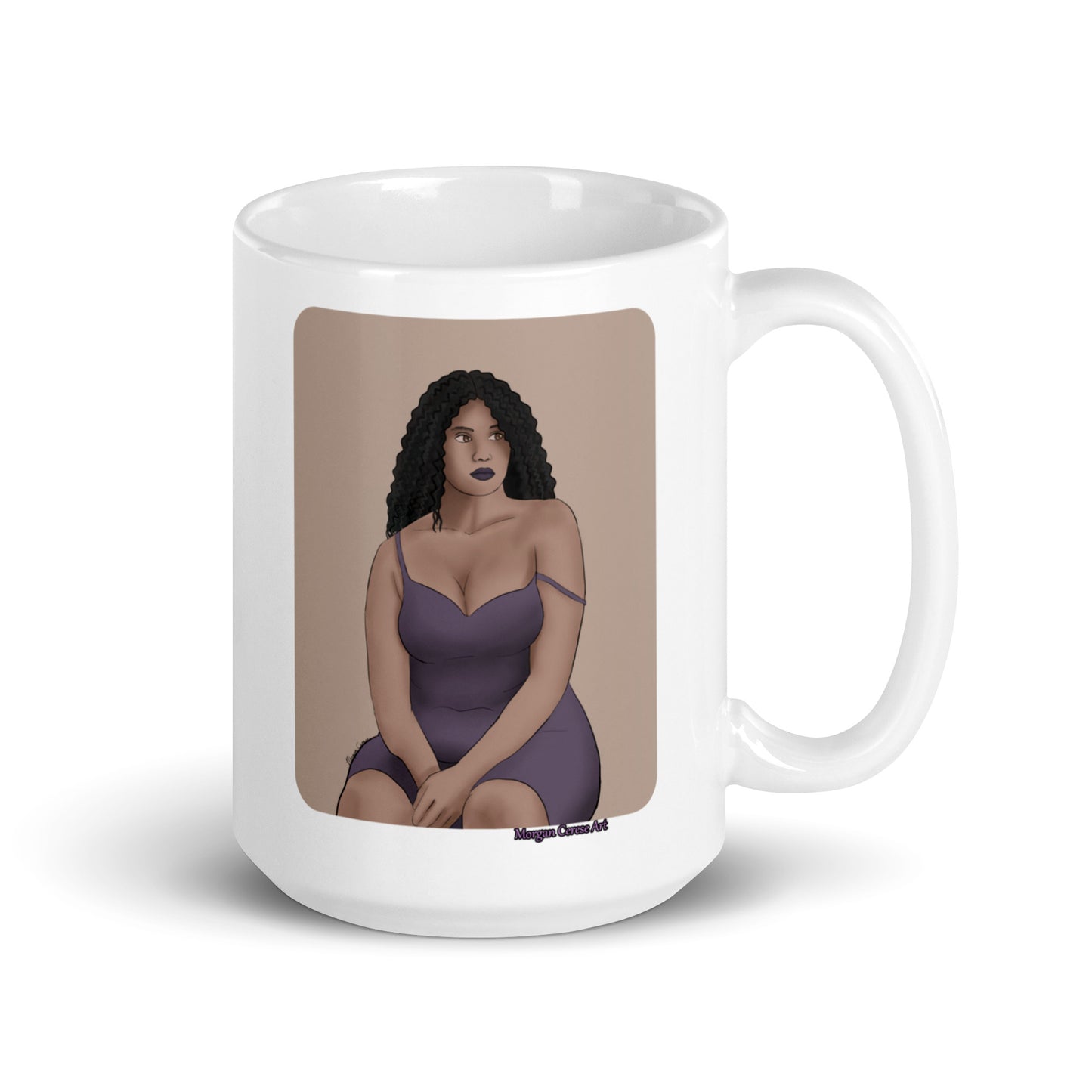 Peace Be Still Mug - Plus Size Woman Body Positive Art - Morgan Cerese Art