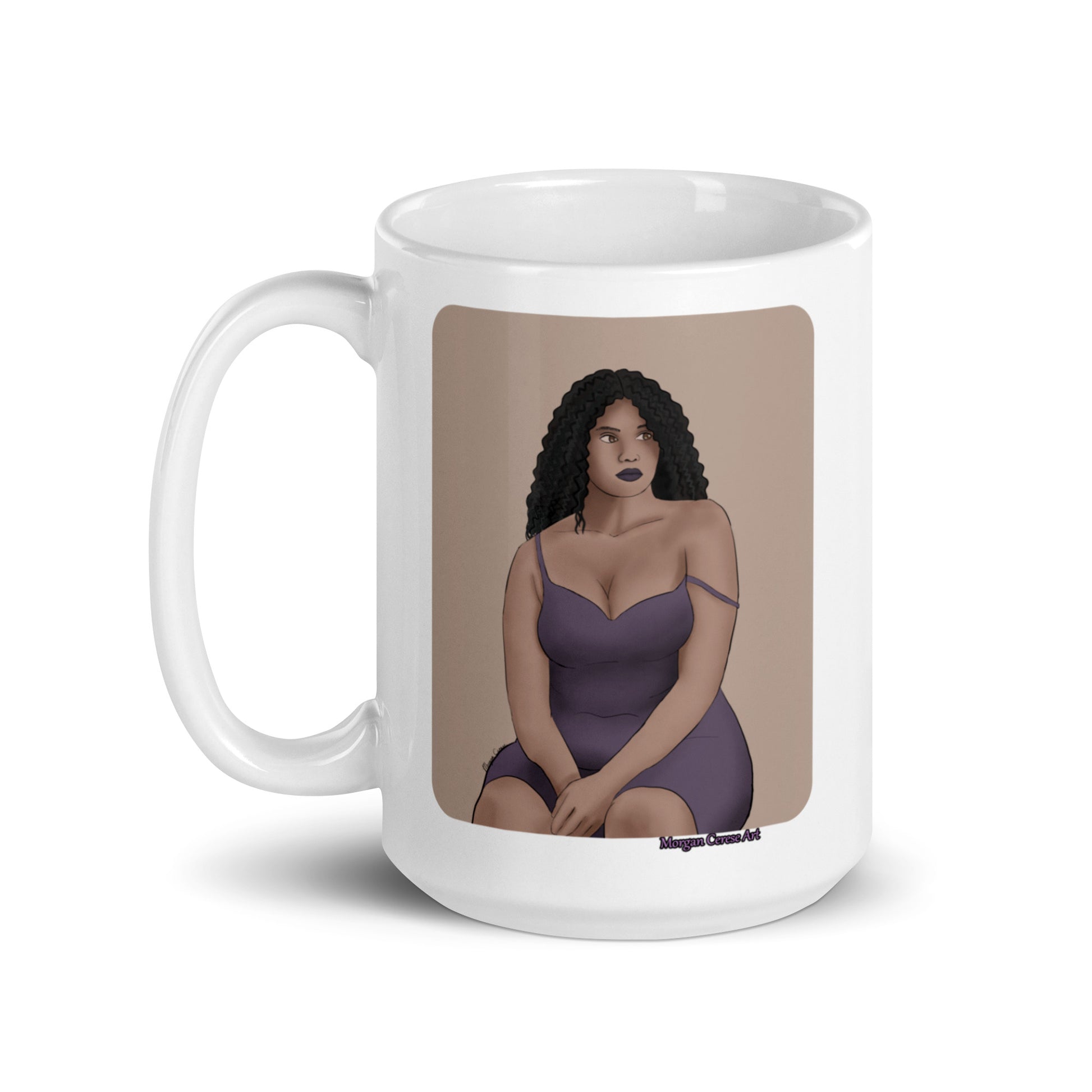 Peace Be Still Mug - Plus Size Woman Body Positive Art - Morgan Cerese Art