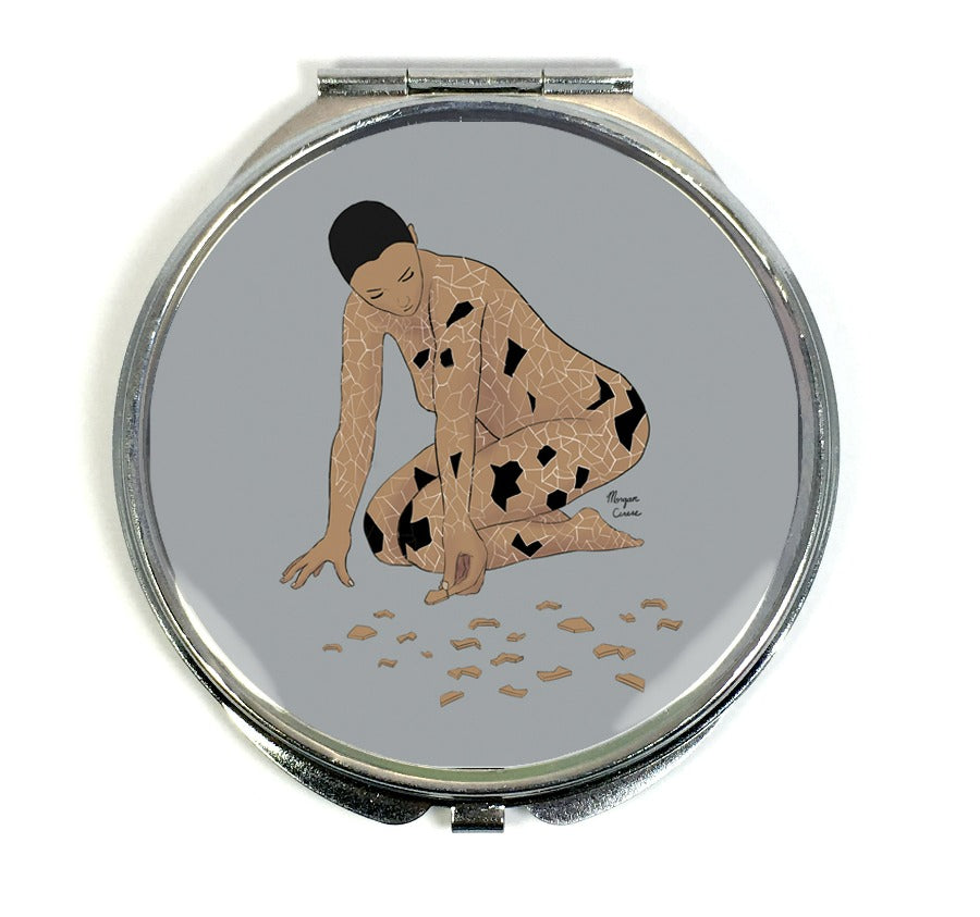 Picking Up The Pieces (Version 2) Compact Mirror - Healing Themed Art - Morgan Cerese Art
