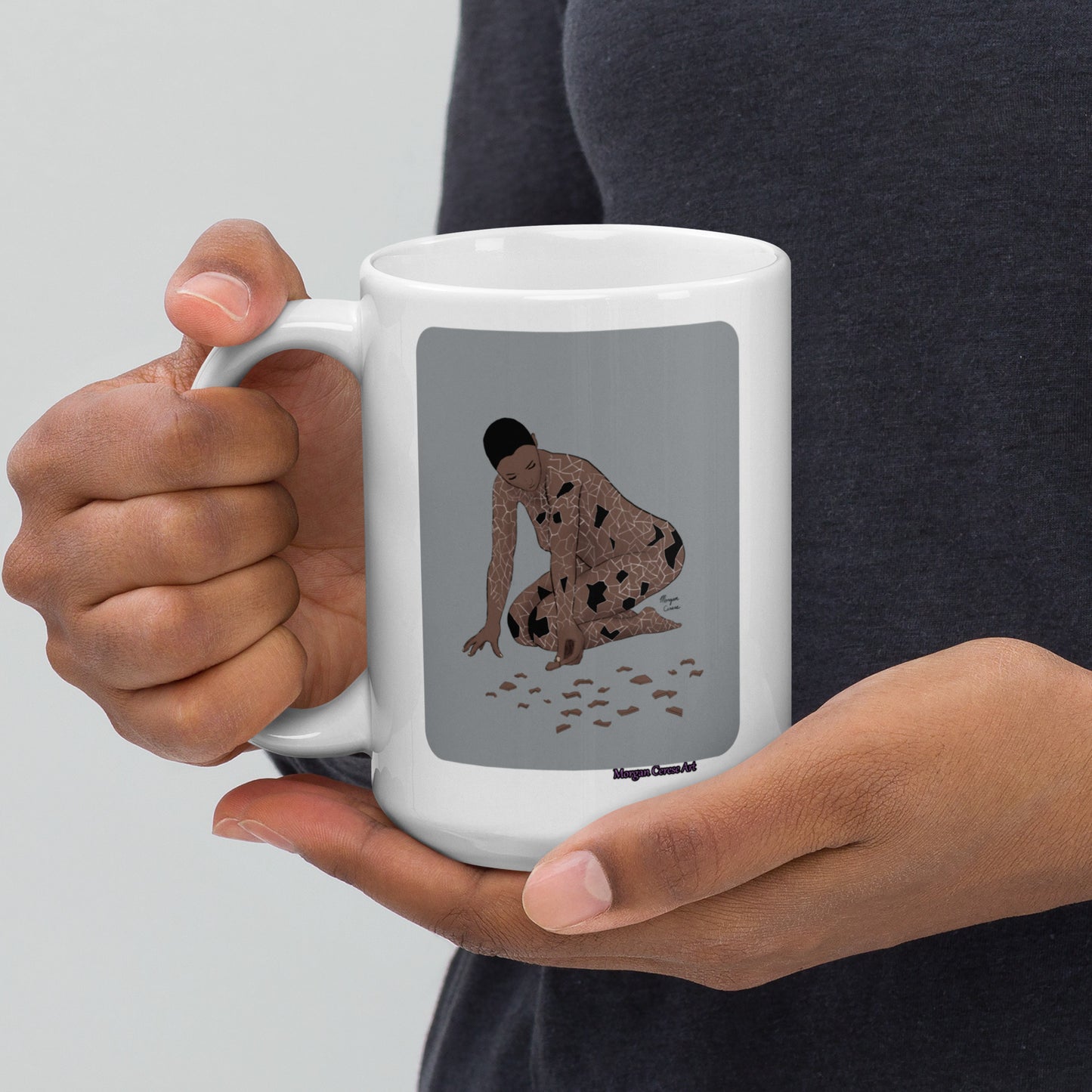 Picking Up The Pieces (Version 1) Mug - Healing Themed Art - Morgan Cerese Art