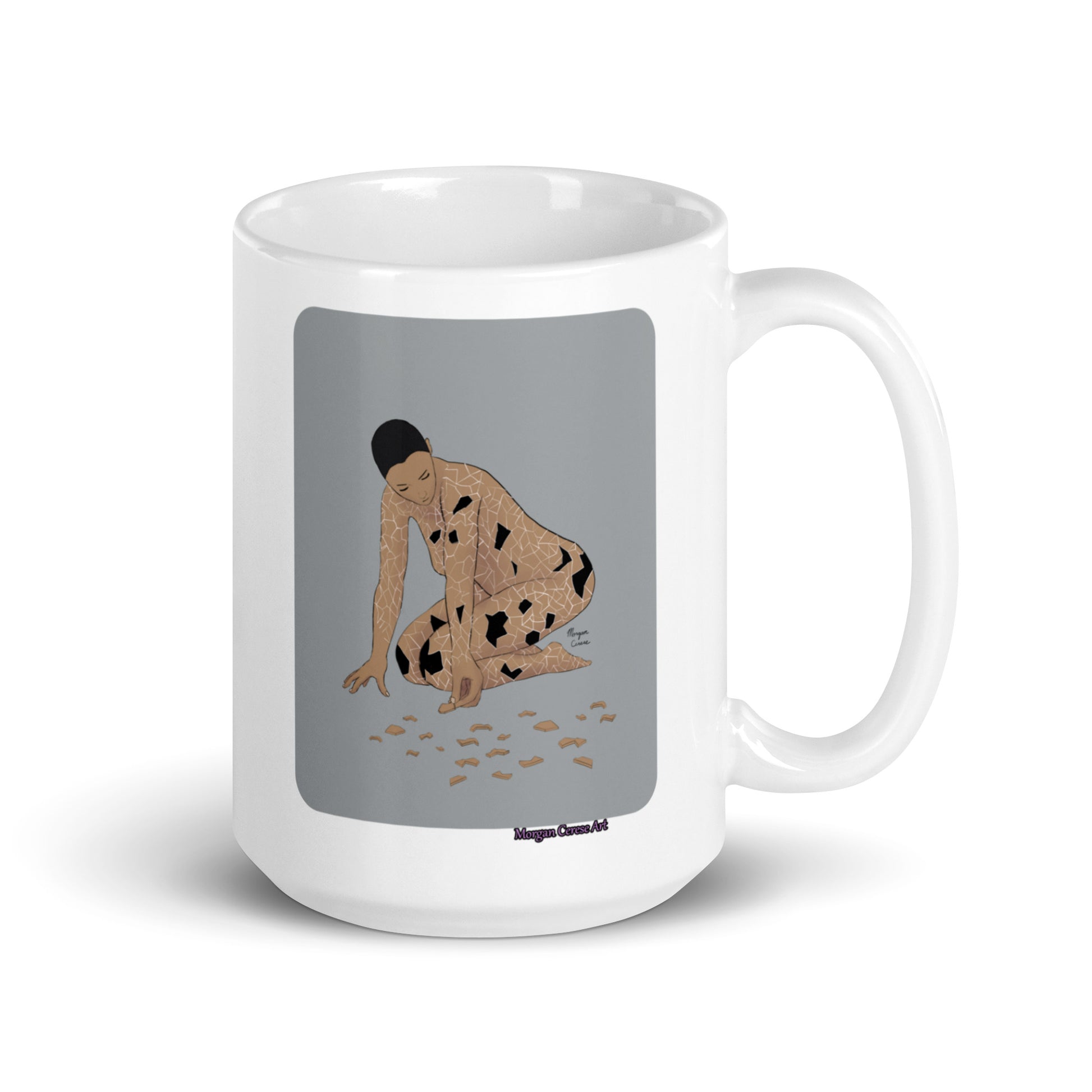 Picking Up The Pieces (Version 2) Mug - Healing Themed Art - Morgan Cerese Art