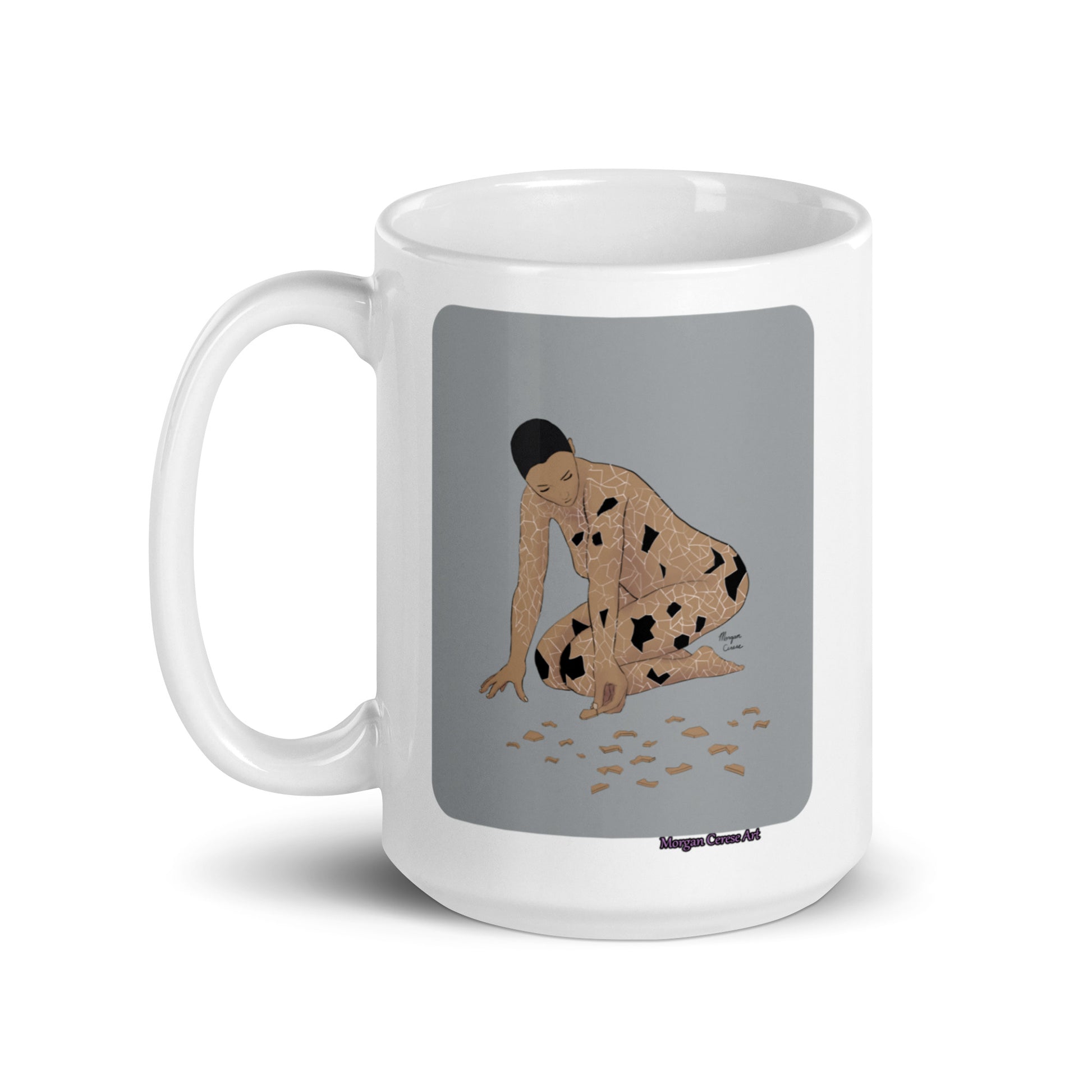 Picking Up The Pieces (Version 2) Mug - Healing Themed Art - Morgan Cerese Art