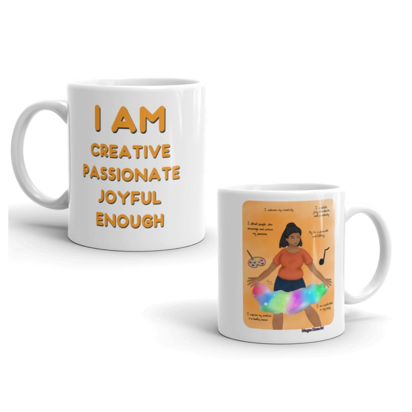 Sacral Chakra - Svadhisthana - Healing Art & Affirmation Mug - Morgan Cerese Art