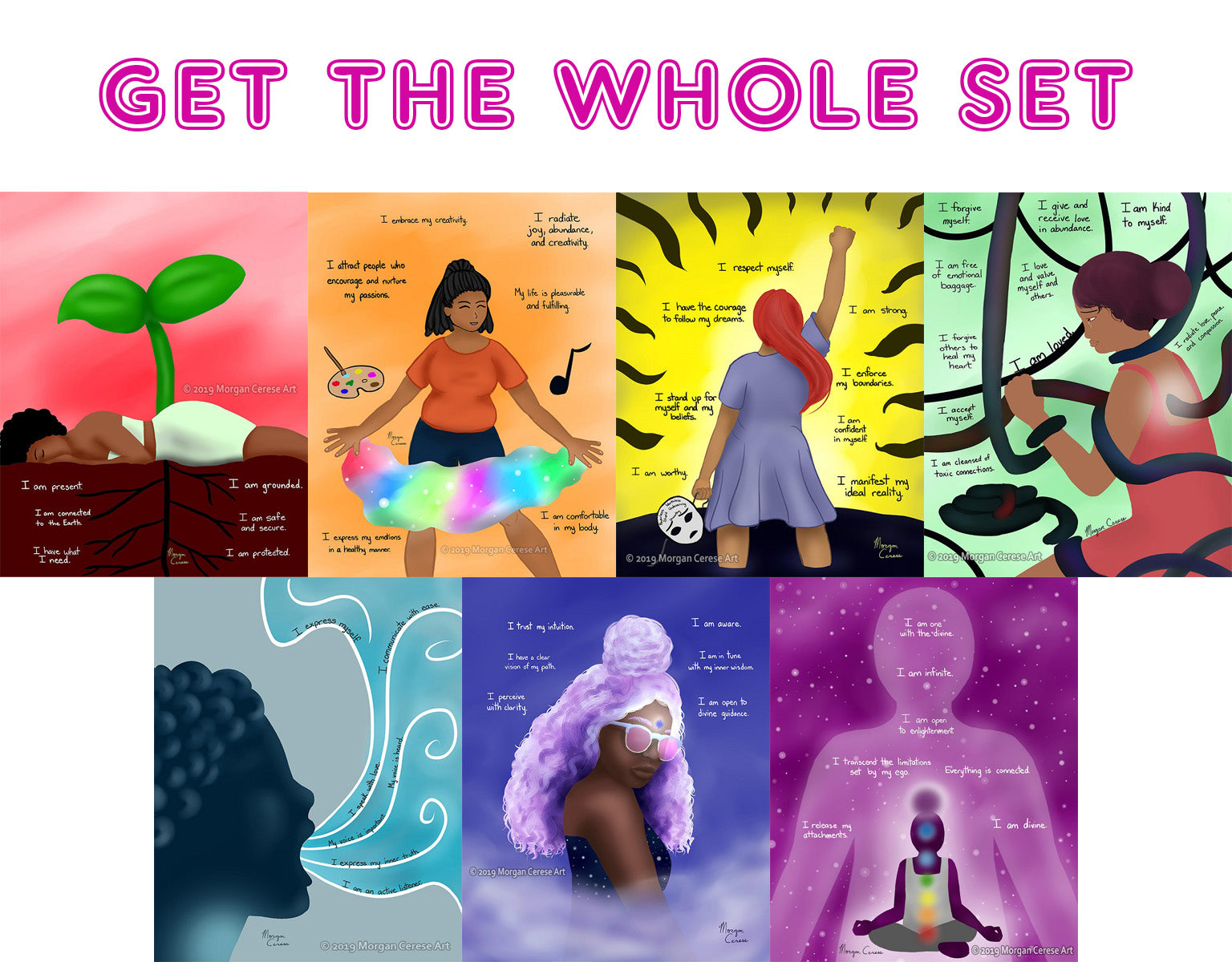 The Chakra Series Art Print Set - Morgan Cerese Art