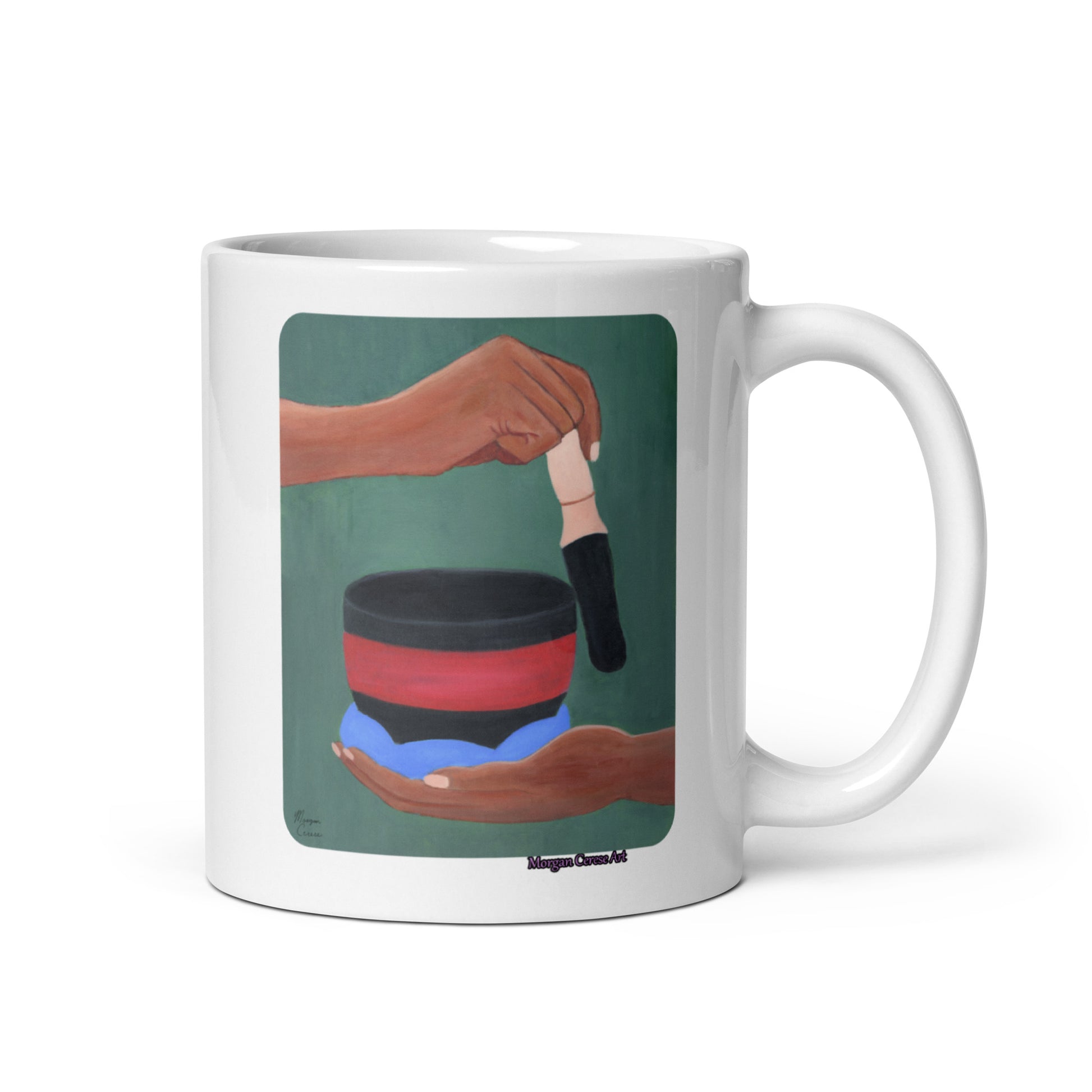 The Singing Bowl Mug - Healing Themed Spiritual Art - Morgan Cerese Art