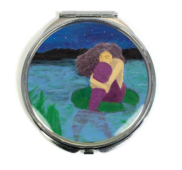 The Lost Mermaid Compact Mirror - Morgan Cerese Art