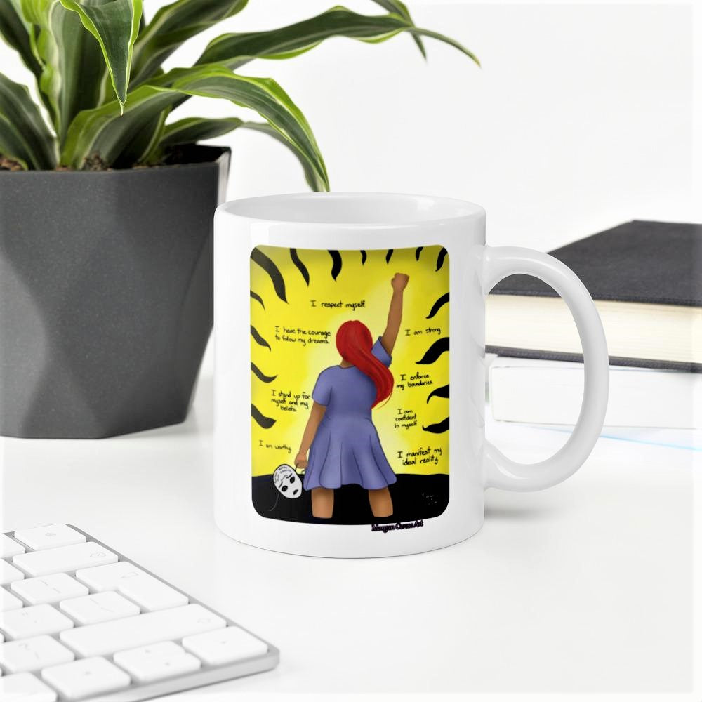 Solar Plexus Chakra - Manipura - Healing Art & Affirmation Mug - Morgan Cerese Art