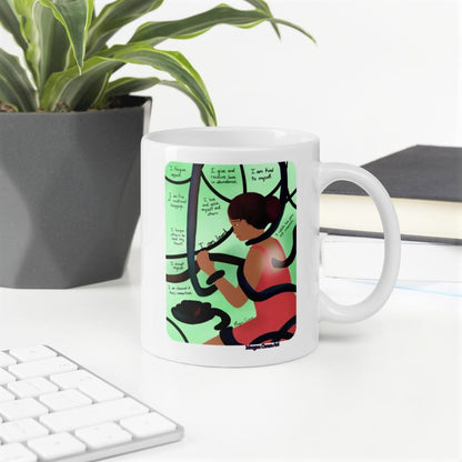 Heart Chakra - Anahata - Healing Art & Affirmation Mug - Morgan Cerese Art