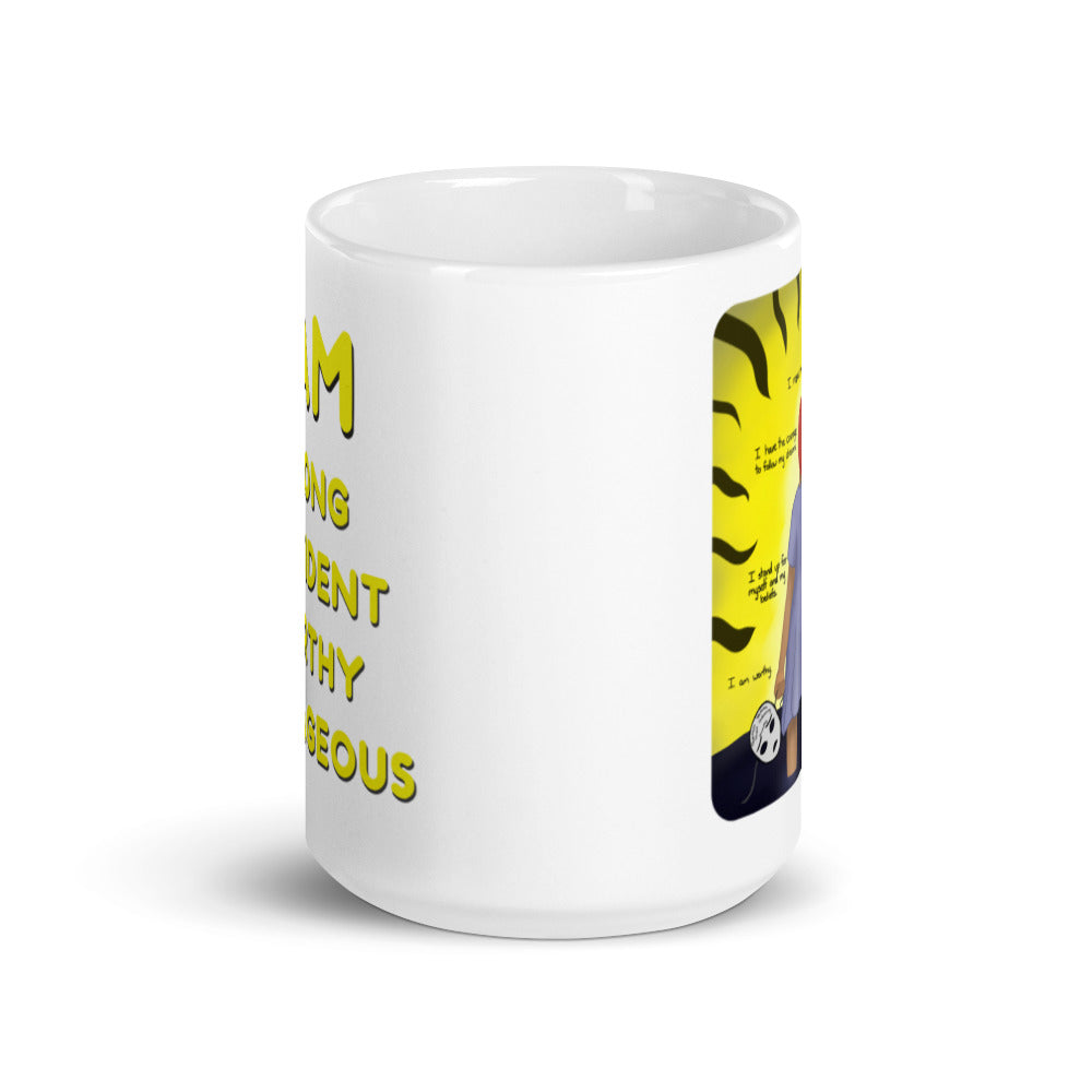 Solar Plexus Chakra - Manipura - Healing Art & Affirmation Mug - Morgan Cerese Art