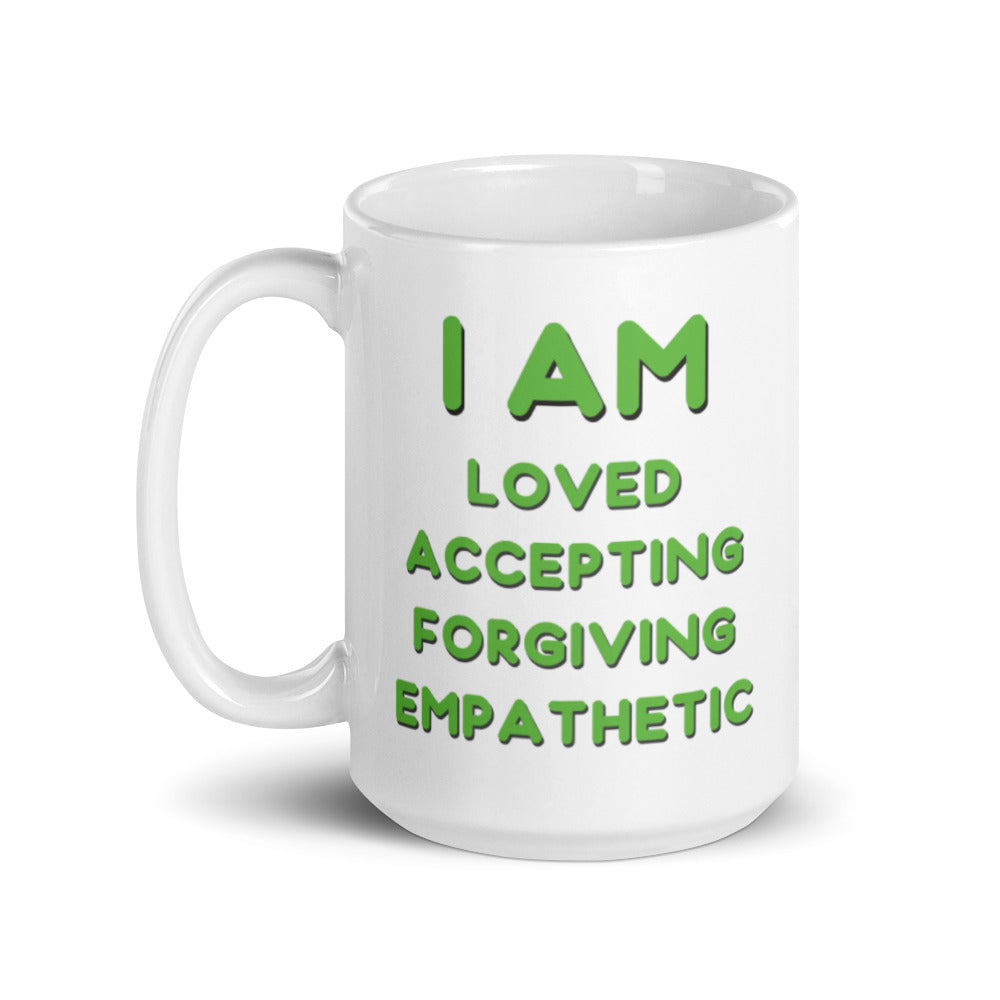 Heart Chakra - Anahata - Healing Art & Affirmation Mug - Morgan Cerese Art