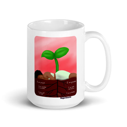 Root Chakra - Muladhara - Healing Art & Affirmation Mug - Morgan Cerese Art