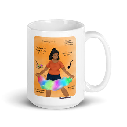 Sacral Chakra - Svadhisthana - Healing Art & Affirmation Mug - Morgan Cerese Art