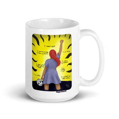 Solar Plexus Chakra - Manipura - Healing Art & Affirmation Mug - Morgan Cerese Art